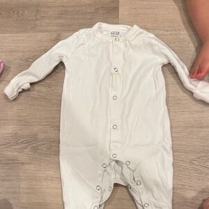 12th Tribe Classic White Kids Footie